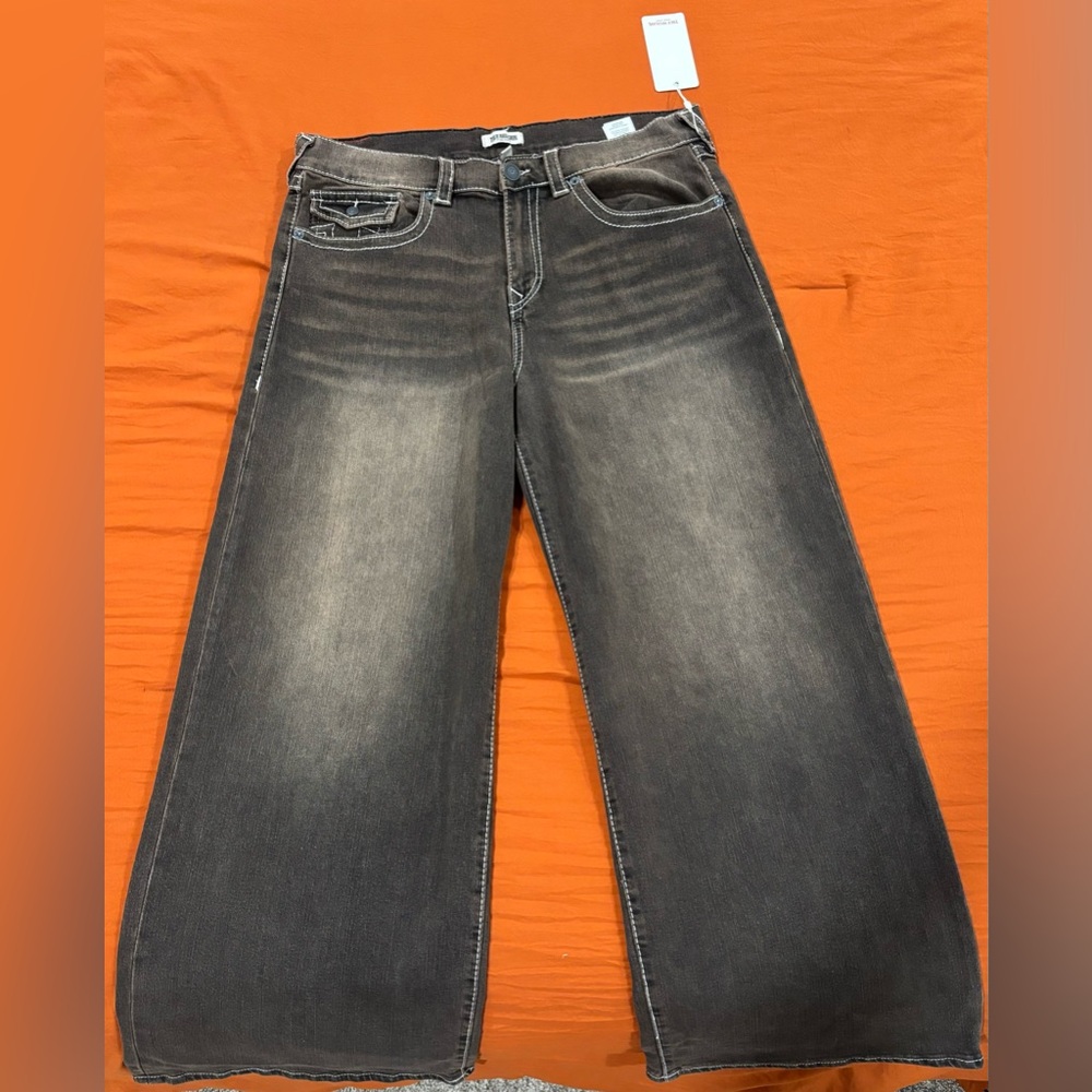 Brown baggy true religion jeans size 34